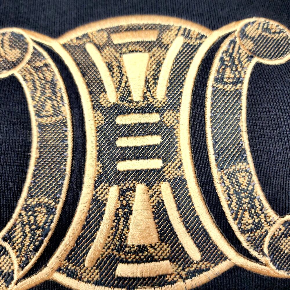 Céline navy blue Macadam Cotton Tee Size Small - Picture 3 of 15